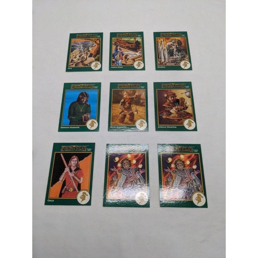 Lot Of (46) TSR 1993 Series Forgotten Realms Gold Border Trading Cards